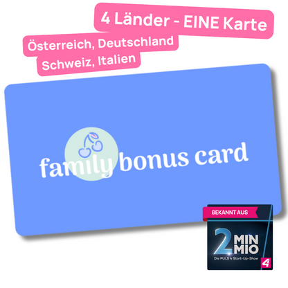 family bonus card | Die Familien-Spar-Karte